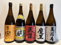 芋焼酎 魔王 天誅 白玉の 富乃宝山 萬膳庵一升瓶5本セット